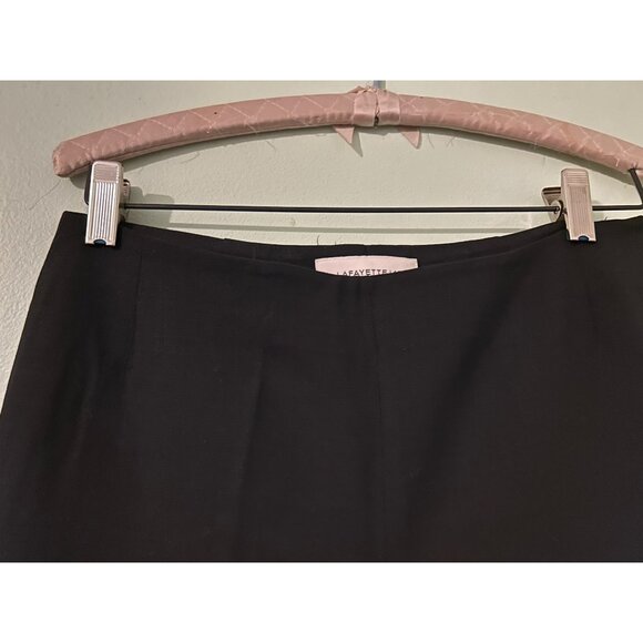 Lafayette 148 Pants Women Sz 2 Black Wool Blend Trouser Career Luxury Corpcore - Picture 14 of 16